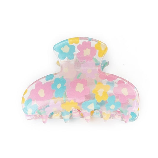 Claw Hair Clips - Colourful Flowers - Medium