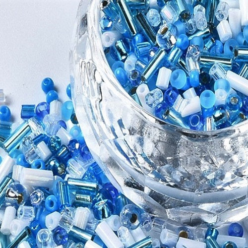 Glass Bugle & Seed Bead Mixes - 20g - Choose Your Colour