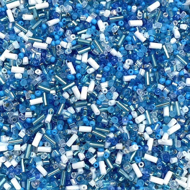 Glass Bugle & Seed Bead Mixes - 20g - 14 Colour