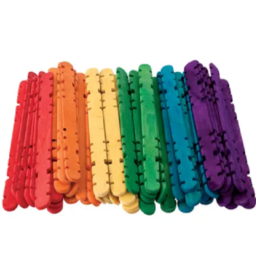 Craft Construction Sticks - 100 Pieces - Multi or Natural