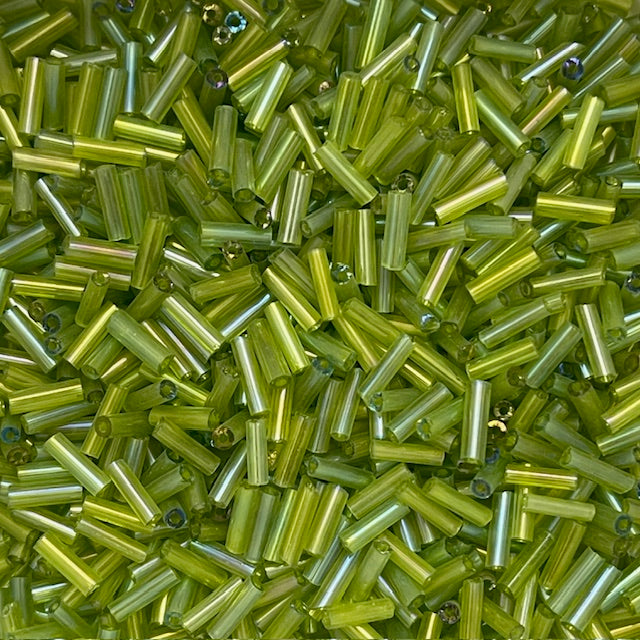 Glass Bugle Beads - Rainbow - 6mm x 2mm - 20g Approx 250+ Pieces