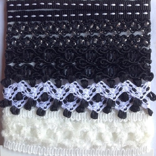 Fancy Ribbon - Black, White & Cream