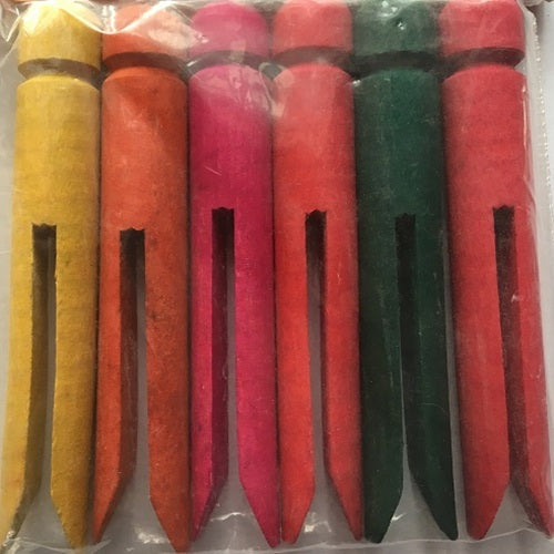 Craft Wooden Pegs - Dolly Pegs - Large - Multi Colours