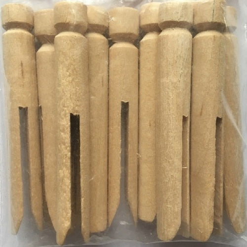 Craft Wooden Pegs - Dolly Pegs - Natural Raw - Small