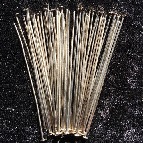 Head Pins - 50mm - 50 Pieces - Straightened