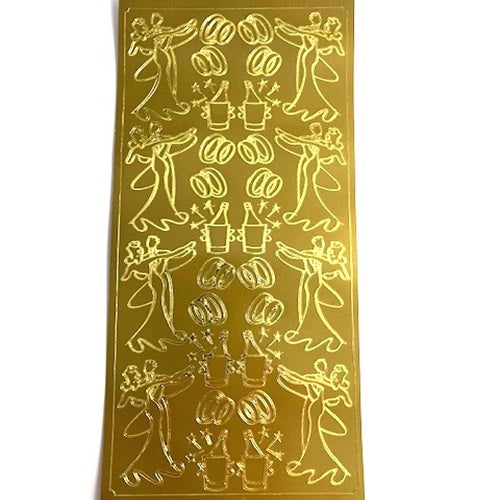Craft Stickers - Gold or Silver - Wedding