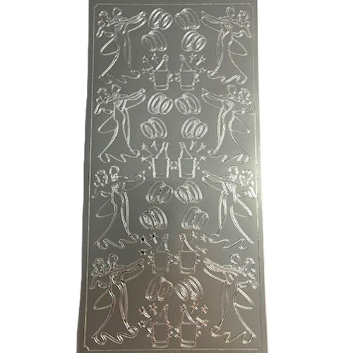 Craft Stickers - Gold or Silver - Wedding