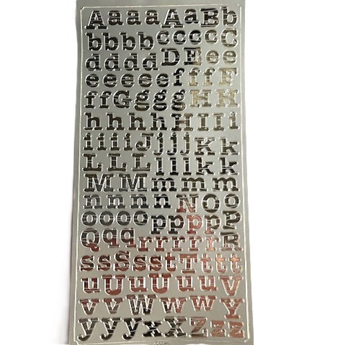 Craft Stickers - Gold or Silver - Alphabet