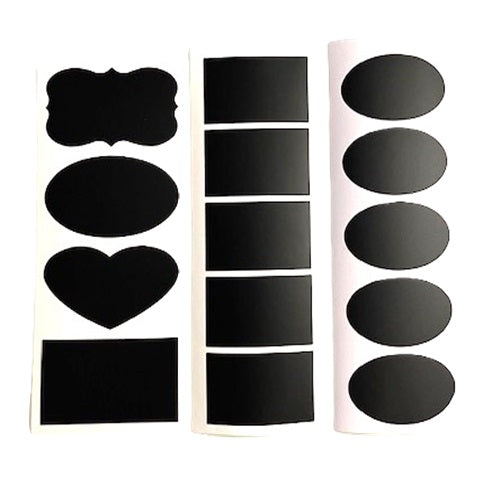 Craft Stickers - Chalk Board - Fancy Ovals & Rectangles