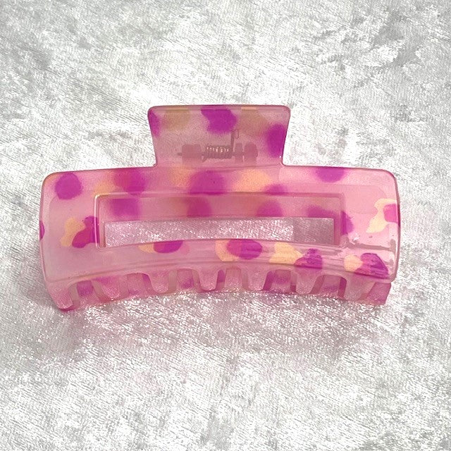 Claw Hair Clips with Glitter Powder - Large - 6 Colours