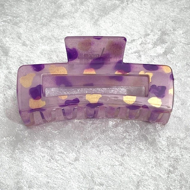 Claw Hair Clips with Glitter Powder - Large - 6 Colours