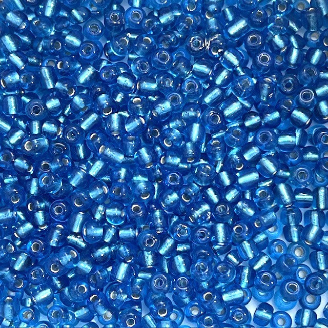 Glass Seed Beads - 4mm 6/0 - Silver Lined - 20g approx 200 pieces