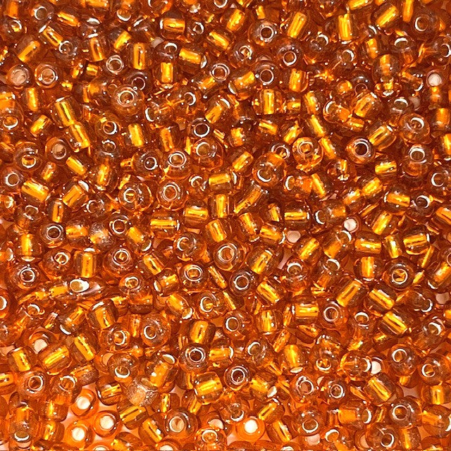 Glass Seed Beads - 4mm 6/0 - Silver Lined - 20g approx 200 pieces