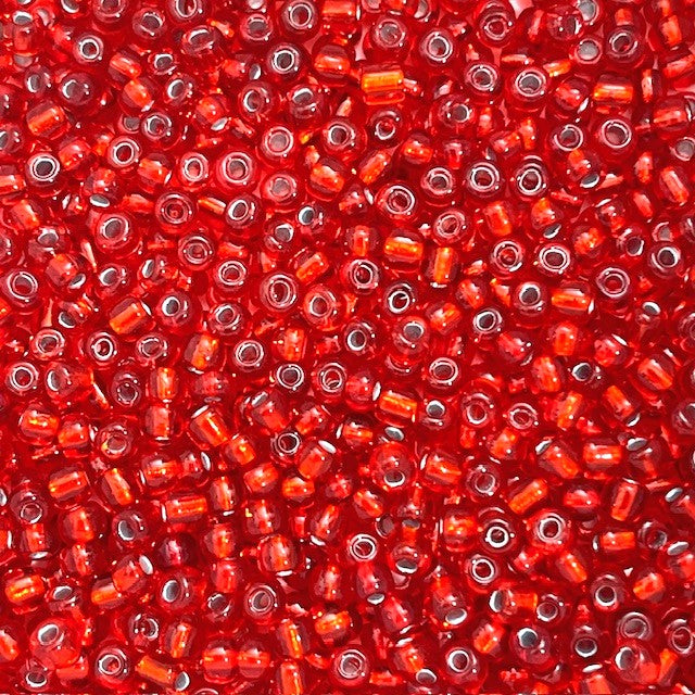 Glass Seed Beads - 4mm 6/0 - Silver Lined - 20g approx 200 pieces