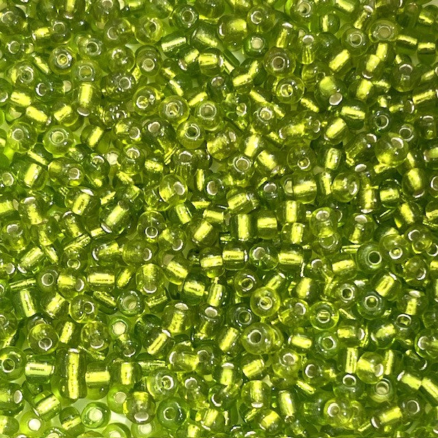 Glass Seed Beads - 4mm 6/0 - Silver Lined - 20g approx 200 pieces