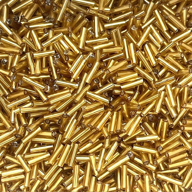 Glass Bugle Beads - Silver Lined - 6mm x 2mm - 20g - Approx 250 Pieces