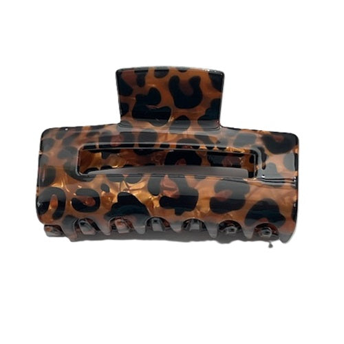 Claw Hair Clips - Leopard Print - Medium