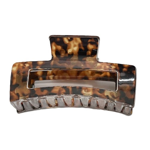 Claw Hair Clips - Brown Leopard Print - Medium