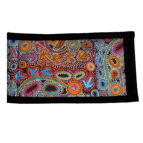 Handmade Cotton Stubby Holder - Aboriginal Print - Colourful