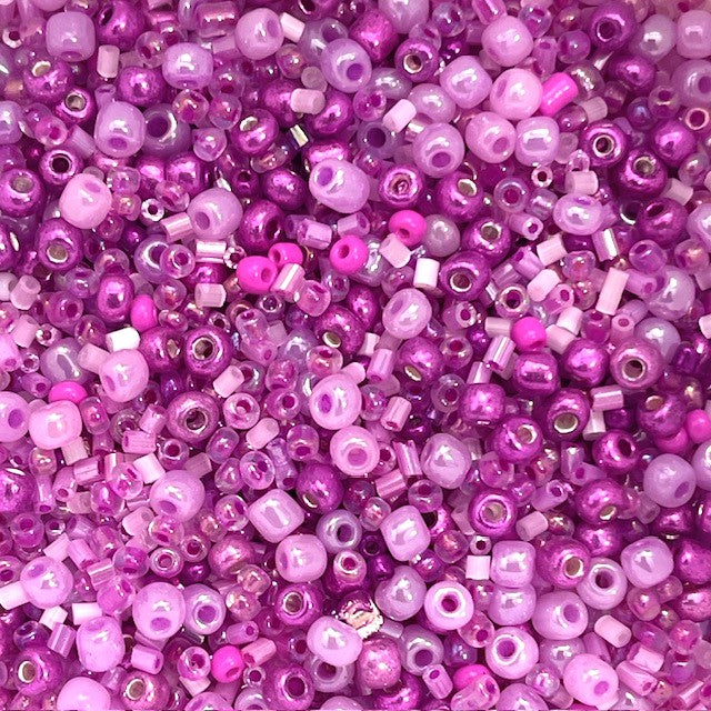 Glass Bugle & Seed Bead Mixes - 20g - 14 Colour