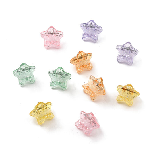 Claw Hair Clips - Kids Mini Transparent Star Mix - 10 Pieces