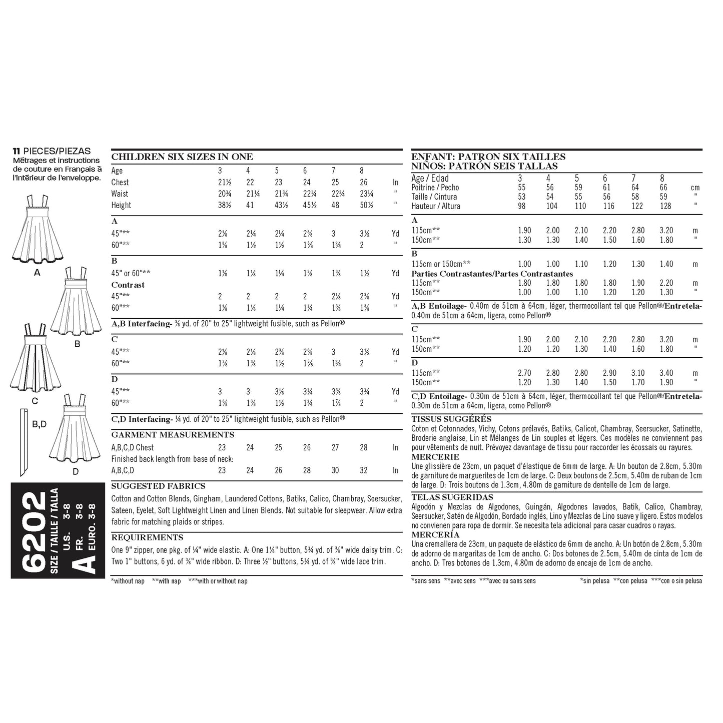 6202 - Children's Dress & Sash