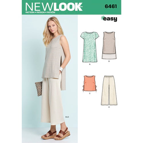 6461 - Ladies Dress Tunic Top & Pants