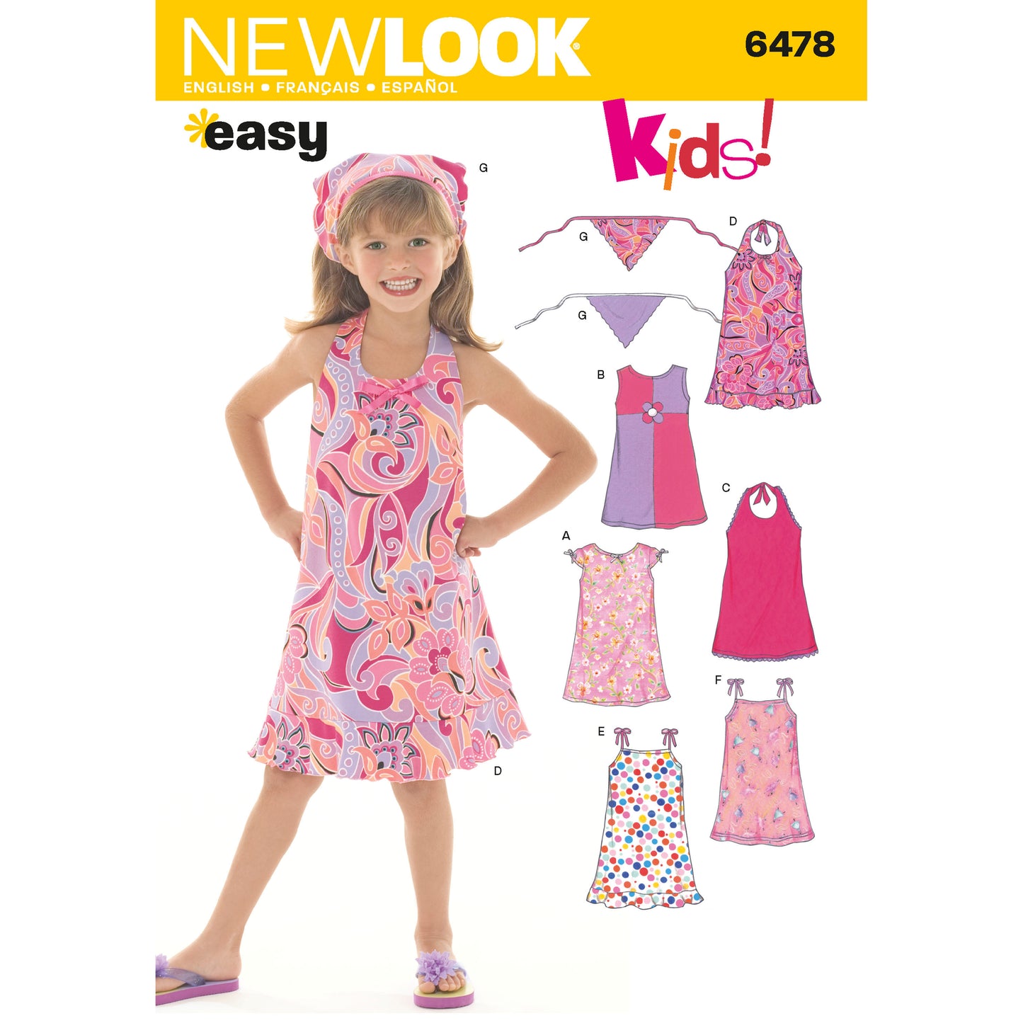 6478 - Children's Dresses & Head Scarf