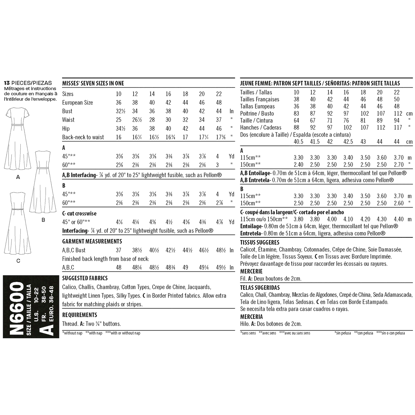 6600 - Ladies Dresses