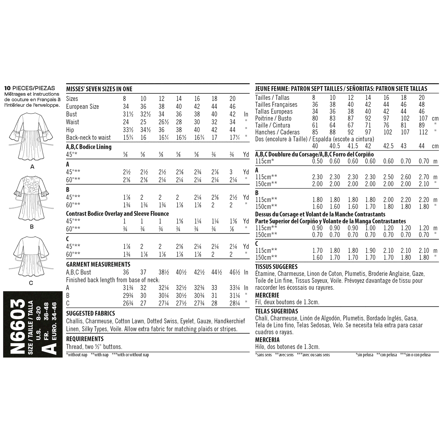6603 - Ladies Tops