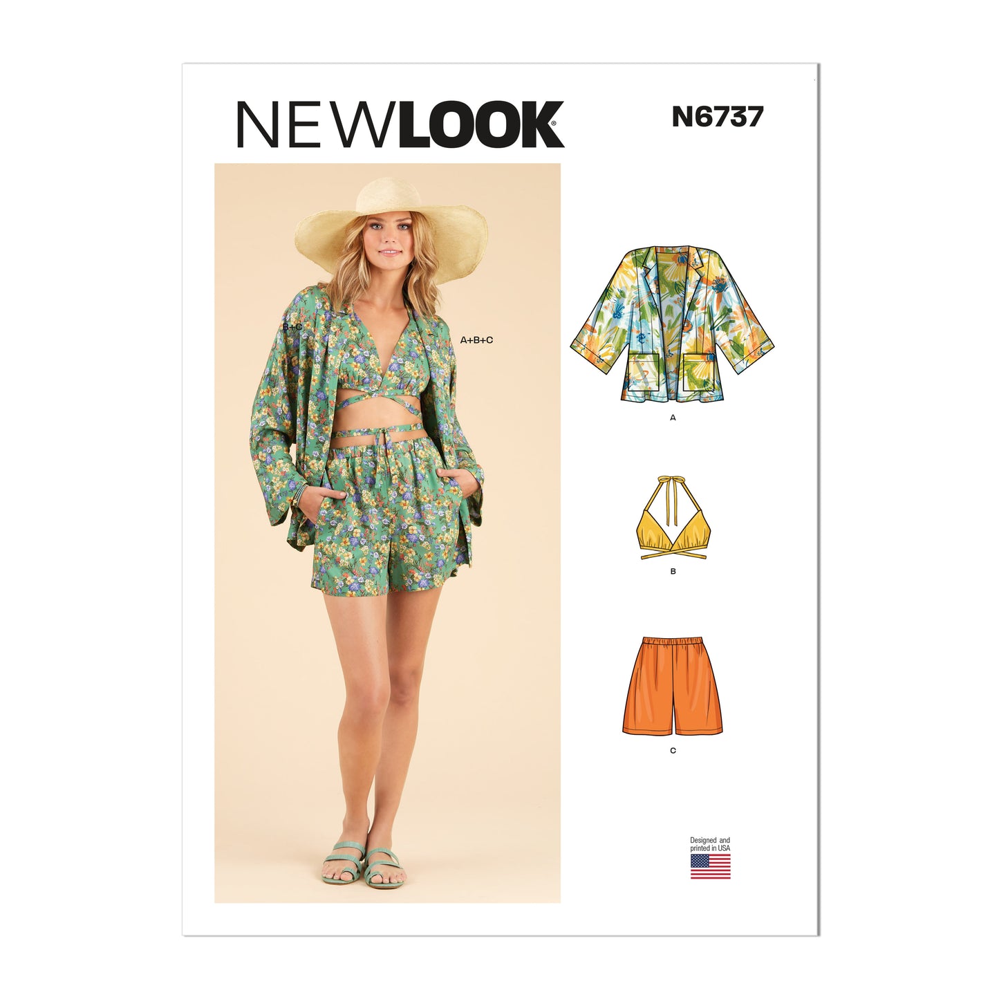 6737 - Ladies Halter Jacket & Shorts