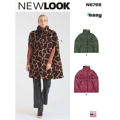 New Look Sewing Pattern 6768 - Ladies Capes