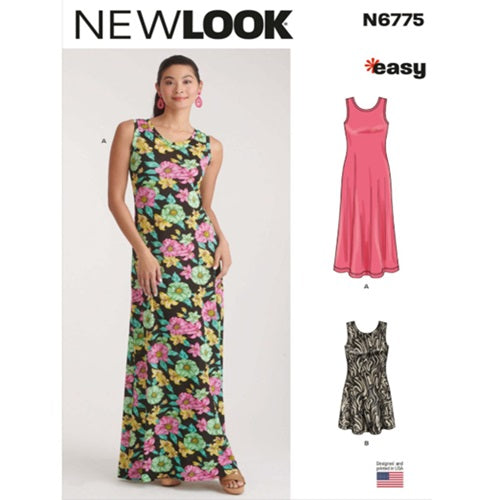 New Look Sewing Pattern 6775 - Ladies Knit Dresses
