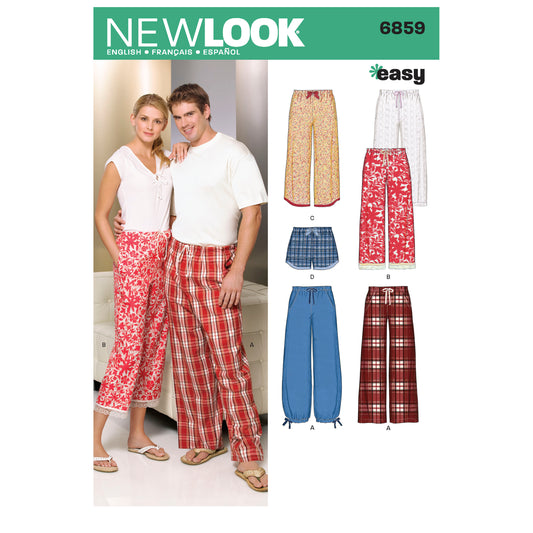 6859  - Ladies and Men's  Pajama Pants & Shorts