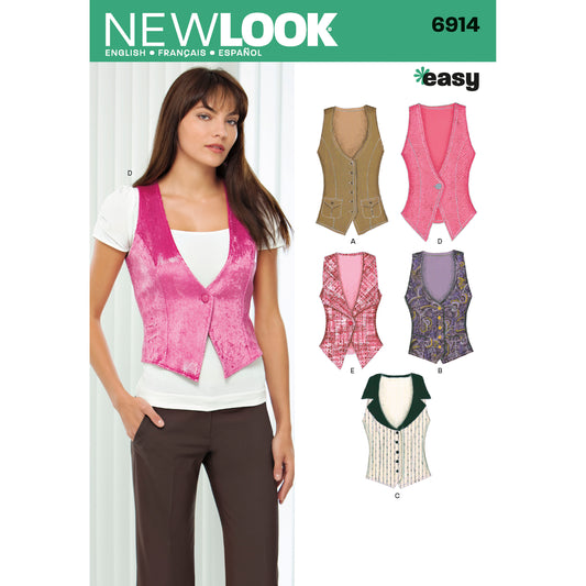 6914 - Ladies Lined Vests