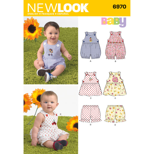 6970 - Babies Romper Dress & Panties