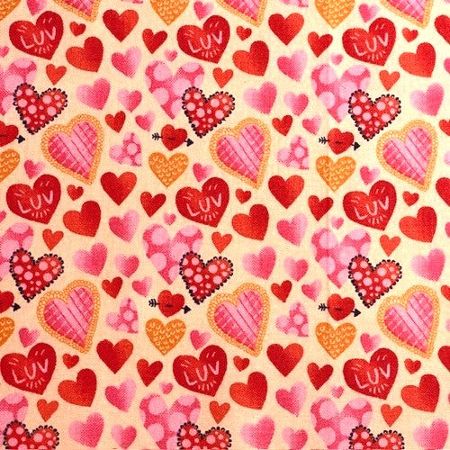 Handmade Heart Print Scrunchie Lanyard – Soft Fabric Key Holder