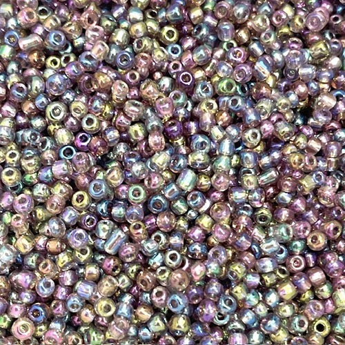 Glass Seed Beads - 3mm 8/0 - Rainbow - 20g approx 500 pieces