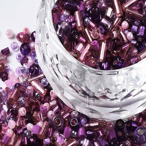 Glass Bugle & Seed Bead Mixes - 20g - Choose Your Colour