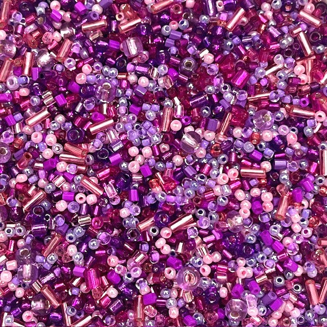 Glass Bugle & Seed Bead Mixes - 20g - 14 Colour