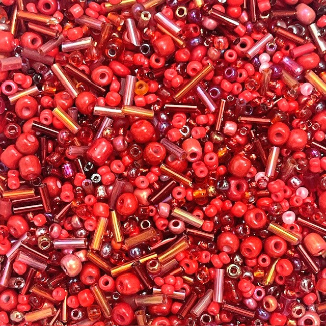Glass Bugle & Seed Bead Mixes - 20g - 14 Colour