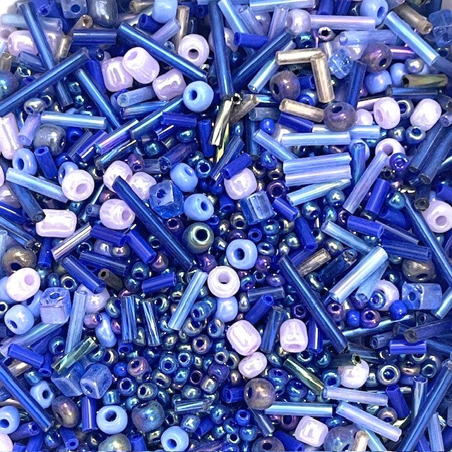 Glass Bugle & Seed Bead Mixes - 20g - 14 Colour