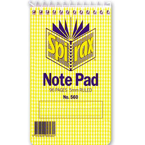 Spirax Note Pad - No. 560 - 96 Ruled Pages