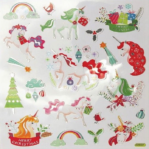 Craft Stickers - Christmas - Unicorns