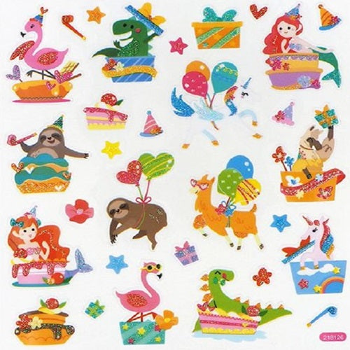Craft Stickers - Party - Glitter - Animals
