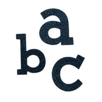 Craft Stickers - Glitter - Alphabet Lowercase - Black