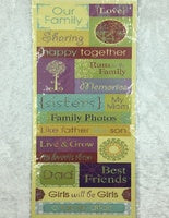 Craft Stickers - Glitter - A Family Affair Glitter Phrases