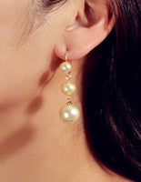 Faux Pearl Long Dangle Earrings