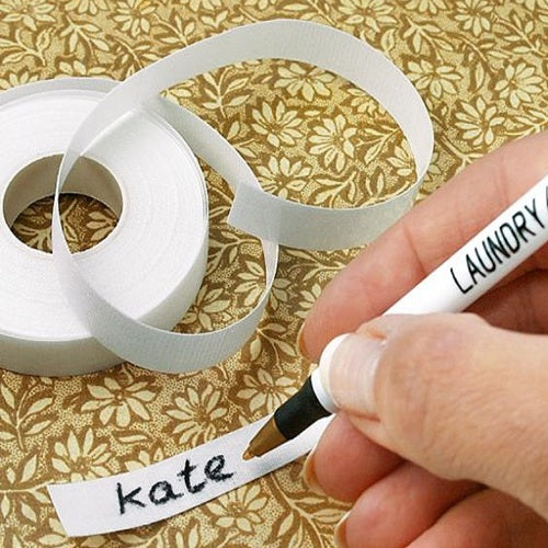 Birch Name Tag Kit - 10mm x 8mts Iron-On + Laundry Marker