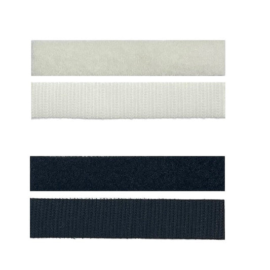Velcro® Genuine Brand Iron On Hook & Loop Tape - 10cm x 19mm - Black or White